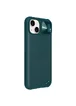 Кожаная накладка Nillkin Camshield Leather (шторка на камеру) для Apple iPhone 13 (6.1") Зеленый / Green