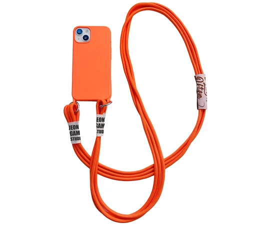 Чехол TPU two straps California для Apple iPhone 13 (6.1") Оранжевый