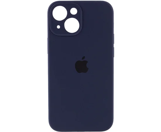 Чехол Silicone Case Full Camera Protective (AA) для Apple iPhone 13 (6.1") Темно-синий / Midnight blue