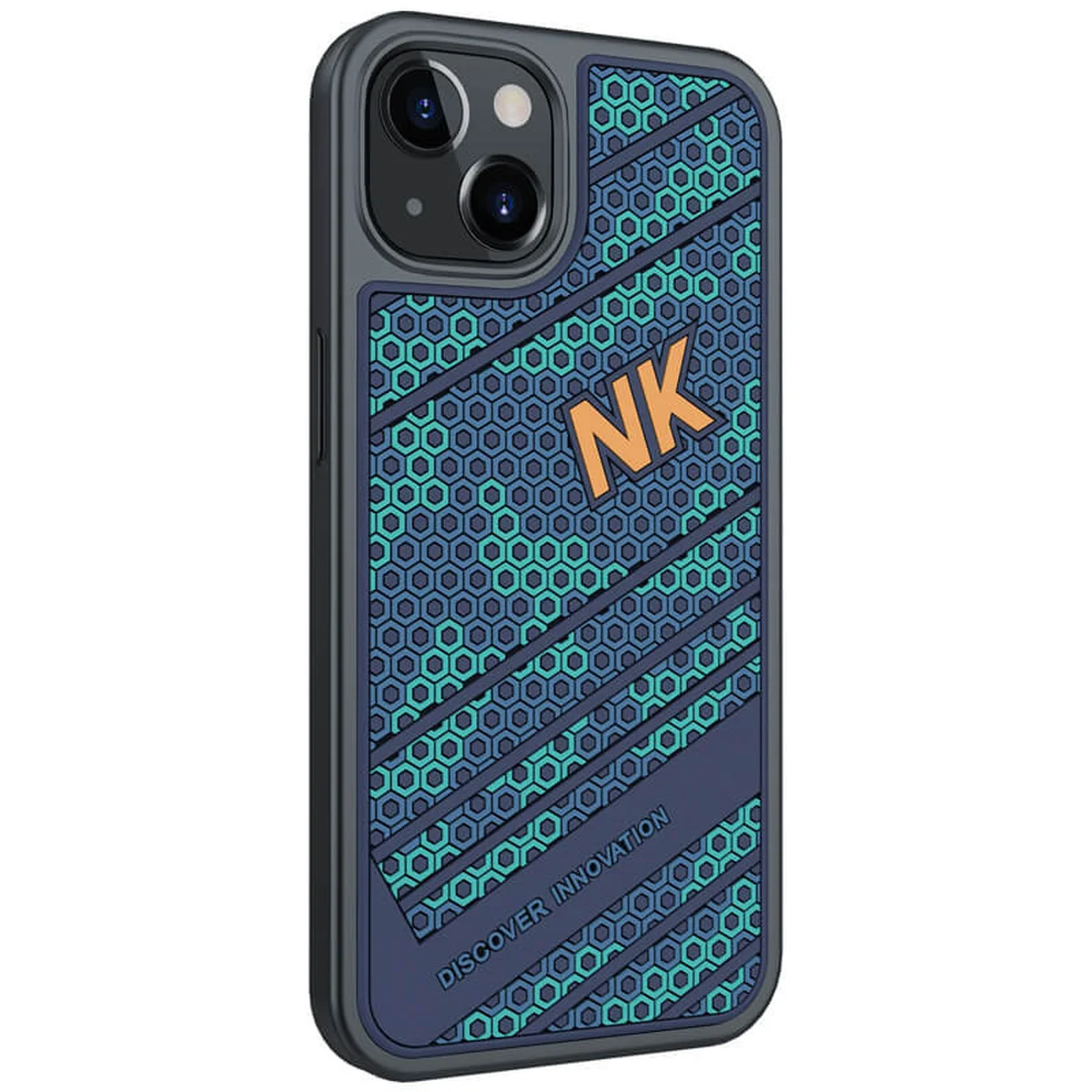 TPU+PC чехол Nillkin Striker для Apple iPhone 13 (6.1") Blue / Green