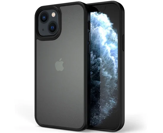 TPU+PC чехол Metal Buttons для Apple iPhone 13 (6.1") Черный