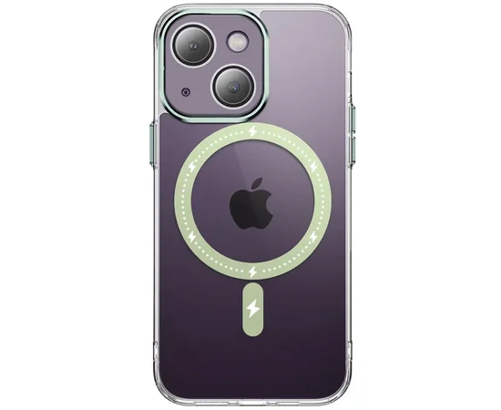 Чохол TPU+PC Colorful with MagSafe для Apple iPhone 13 (6.1") Green
