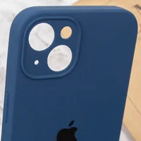 Чехол Silicone Case Full Camera Protective (AA) для Apple iPhone 13 (6.1") Синий / Abyss Blue