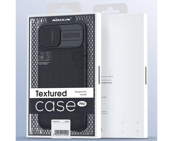 TPU+PC чехол Nillkin Textured Pro Magnetic для Apple iPhone 13 (6.1") Черный