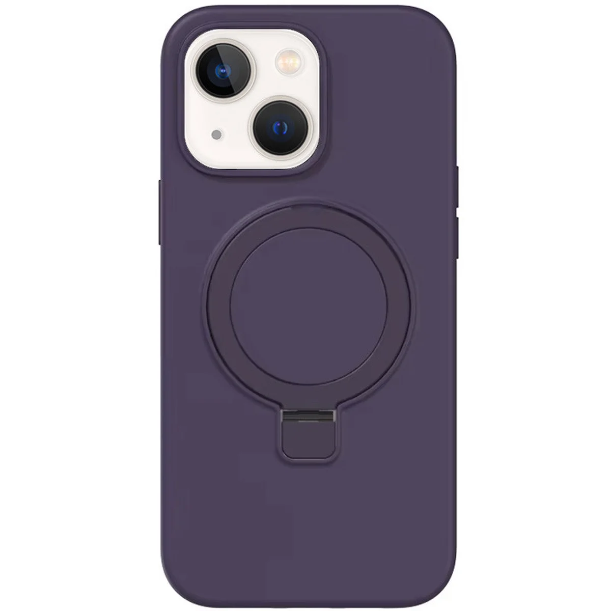 Чехол Silicone Case Full Protective NO LOGO with Ring для Apple iPhone 13 / 14 (6.1") Purple