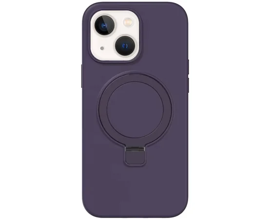 Чехол Silicone Case Full Protective NO LOGO with Ring для Apple iPhone 13 / 14 (6.1") Purple