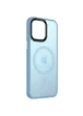 TPU+PC чехол Metal Buttons with MagSafe Colorful для Apple iPhone 13 (6.1") Голубой
