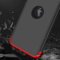 Пластиковая накладка GKK LikGus 360 градусов (opp) для Apple iPhone 13 (6.1") Черный / Красный