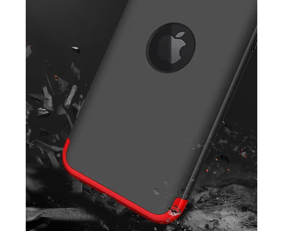 Пластиковая накладка GKK LikGus 360 градусов (opp) для Apple iPhone 13 (6.1") Черный / Красный