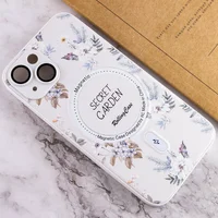 TPU+PC чохол Secret Garden with MagSafe для Apple iPhone 13 (6.1") White