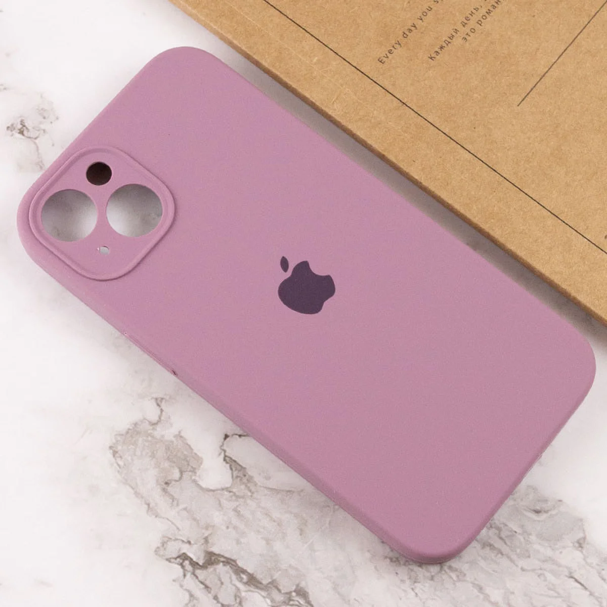 Чехол Silicone Case Full Camera Protective (AA) для Apple iPhone 13 (6.1") Лиловый / Lilac Pride / PVH