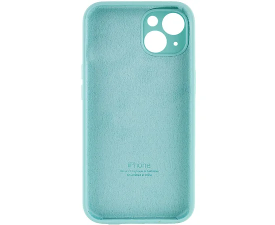 Чехол Silicone Case Full Camera Protective (AA) для Apple iPhone 13 (6.1") Бирюзовый / Marine Green
