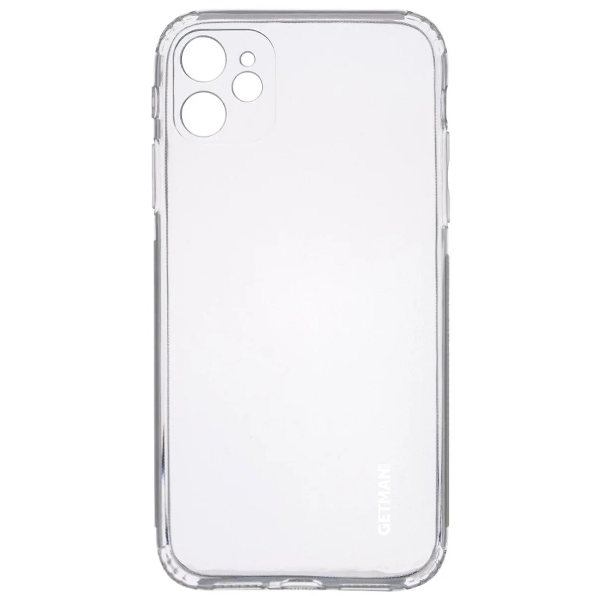 TPU чехол GETMAN Clear 1,0 mm для Apple iPhone 13 (6.1") Бесцветный (прозрачный)