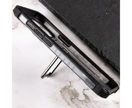 Ударопрочный чехол Transformer CrystalRing для Apple iPhone 13 (6.1") Черный + Прозрачный / Черный