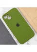 Чехол Silicone Case Full Camera Protective (AA) для Apple iPhone 13 (6.1") Зеленый / Dark Olive
