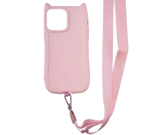 Чехол TPU GETMAN Cat with straps для Apple iPhone 13 / 14 (6.1")  Pink