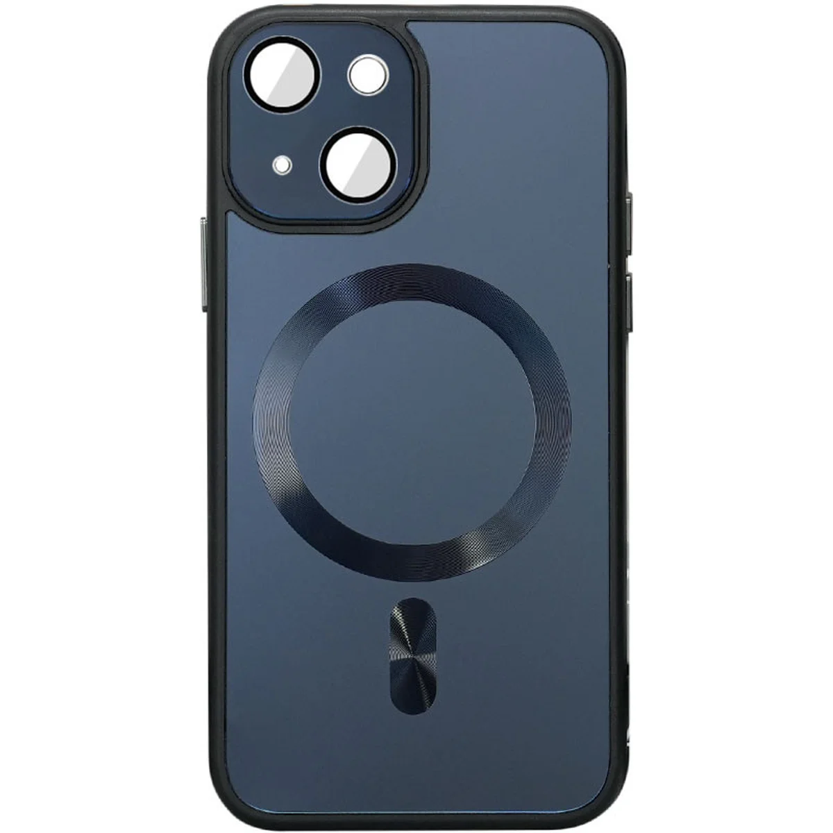 Чохол TPU+Glass Sapphire Midnight with MagSafe для Apple iPhone 13 (6.1") Чорний / Black