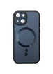 Чехол TPU+Glass Sapphire Midnight with MagSafe для Apple iPhone 13 (6.1") Черный / Black