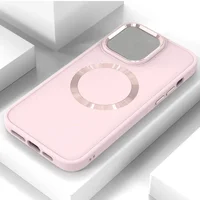 TPU чехол Bonbon Metal Style with MagSafe для Apple iPhone 13 (6.1") Розовый / Light Pink