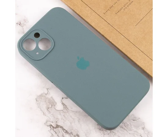 Чехол Silicone Case Full Camera Protective (AA) для Apple iPhone 13 (6.1") Зеленый / Pine green / PVH