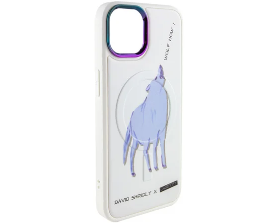 TPU+PC чехол Funny pictures with MagSafe для Apple iPhone 13 (6.1") Wolf