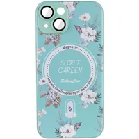 TPU+PC чохол Secret Garden with MagSafe для Apple iPhone 13 (6.1") Mint