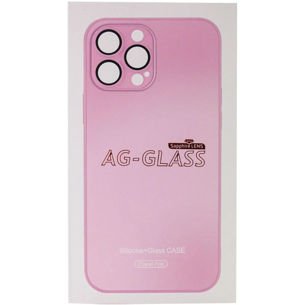 Чехол TPU+Glass Sapphire matte case для Apple iPhone 13 (6.1") Chanel Pink