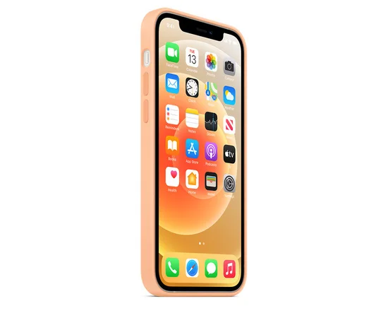 Чехол Silicone Case Full Protective (AA) для Apple iPhone 13 (6.1") Оранжевый / Cantaloupe