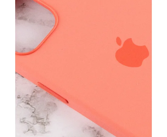 Чехол Silicone case (AAA) full with Magsafe and Animation для Apple iPhone 13 (6.1") Розовый / Pink Pomelo
