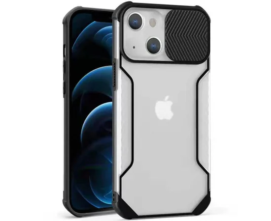 Чехол Camshield matte Ease TPU со шторкой для Apple iPhone 13 (6.1") Черный