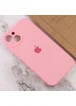 Чехол Silicone Case Full Camera Protective (AA) для Apple iPhone 13 (6.1") Розовый / Light pink