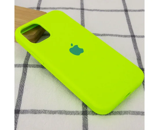 Чехол Silicone Case Full Protective (AA) для Apple iPhone 13 (6.1") Салатовый / Neon Green