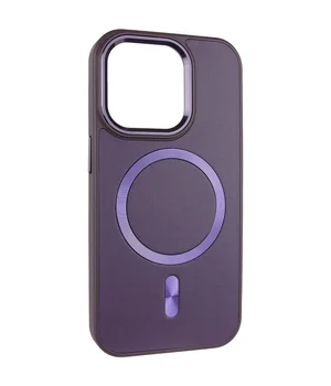 Кожаный чехол SnapCase with MagSafe для Apple iPhone 13 / 14 (6.1") Dark Purple