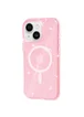 Чехол TPU Galaxy Sparkle (MagFit) для Apple iPhone 13 / 14 (6.1") Pink+Glitter