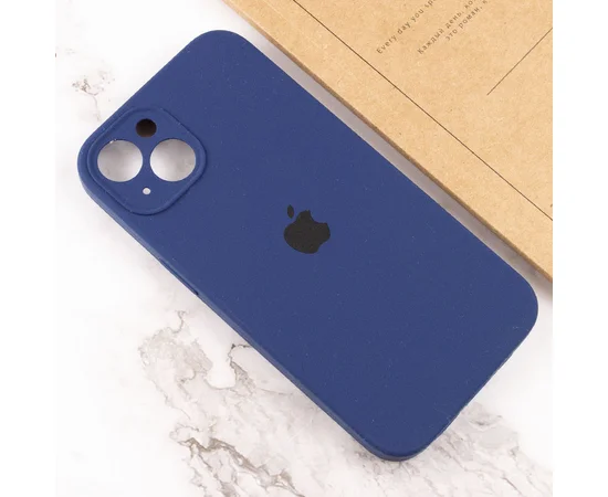 Чехол Silicone Case Full Camera Protective (AA) для Apple iPhone 13 (6.1") Синий / Deep navy