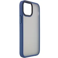 TPU+PC чехол Metal Buttons для Apple iPhone 13 (6.1") Синий