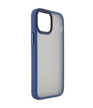 TPU+PC чехол Metal Buttons для Apple iPhone 13 (6.1") Синий