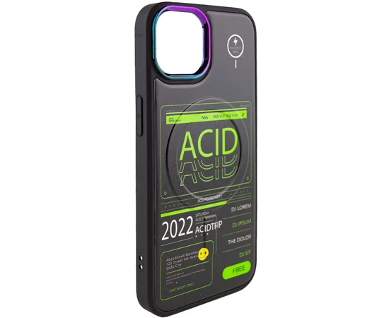 TPU+PC чехол Funny pictures with MagSafe для Apple iPhone 13 (6.1") ACID