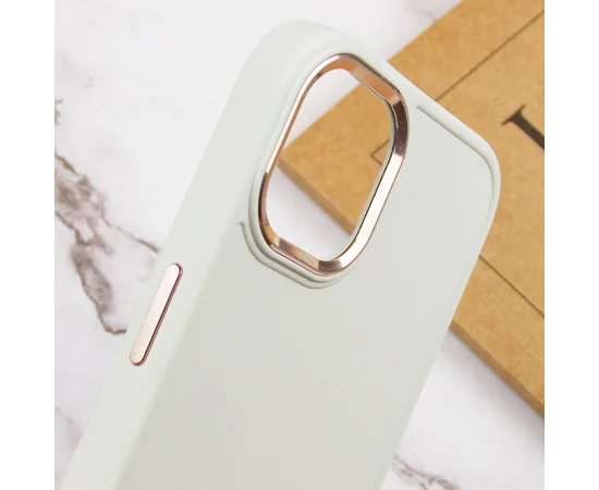 TPU чехол Bonbon Metal Style для Apple iPhone 13 (6.1") Белый / White