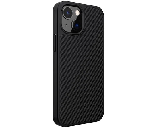 Карбоновая накладка Nillkin Synthetic Fiber series для Apple iPhone 13 (6.1") Черный