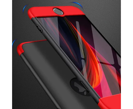 Пластиковая накладка GKK LikGus 360 градусов (opp) для Apple iPhone 13 (6.1") Черный / Красный