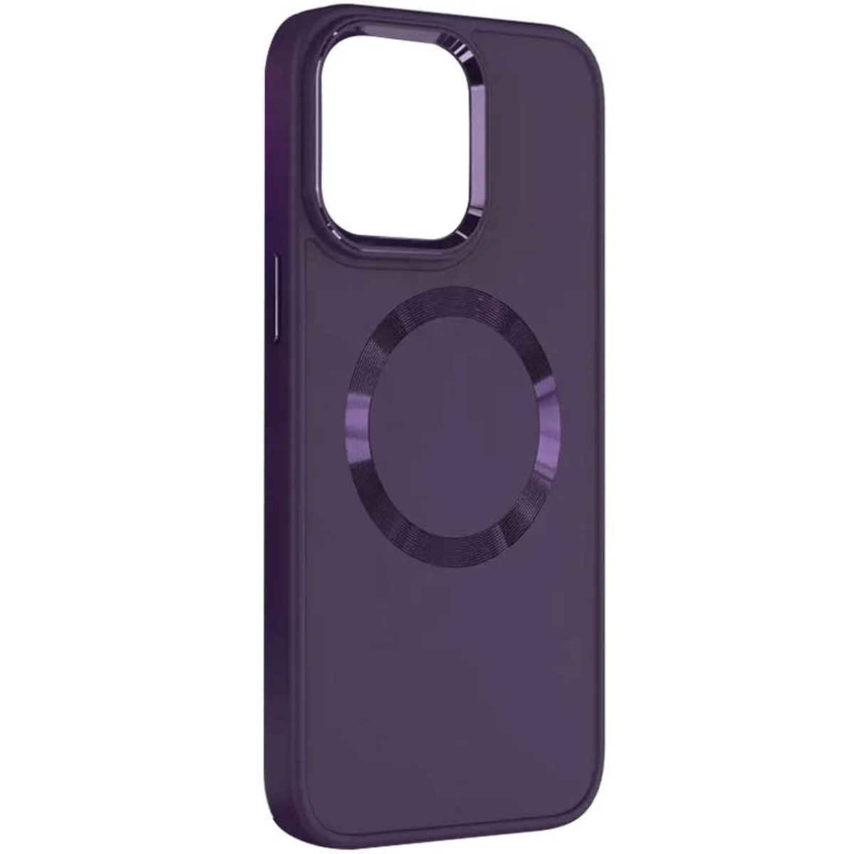 TPU чехол Bonbon Metal Style with MagSafe для Apple iPhone 13 (6.1") Фиолетовый / Dark Purple