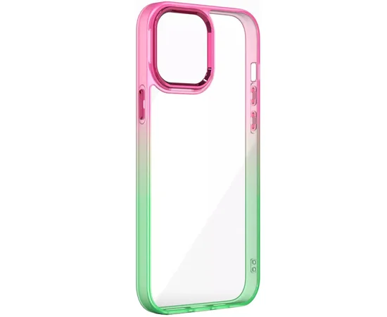 Чехол TPU+PC Fresh sip series для Apple iPhone 13 (6.1") Салатовый / Розовый