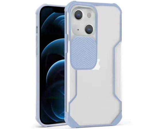 Чехол Camshield matte Ease TPU со шторкой для Apple iPhone 13 (6.1") Сиреневый