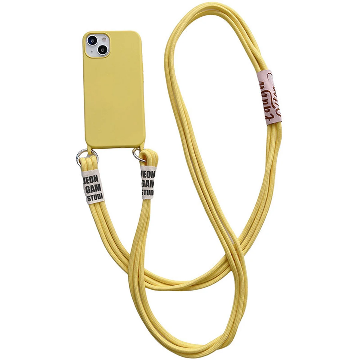 Чохол TPU two straps California для Apple iPhone 13 (6.1") Жовтий