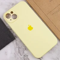 Чехол Silicone Case Full Camera Protective (AA) для Apple iPhone 13 (6.1") Желтый / Mellow Yellow