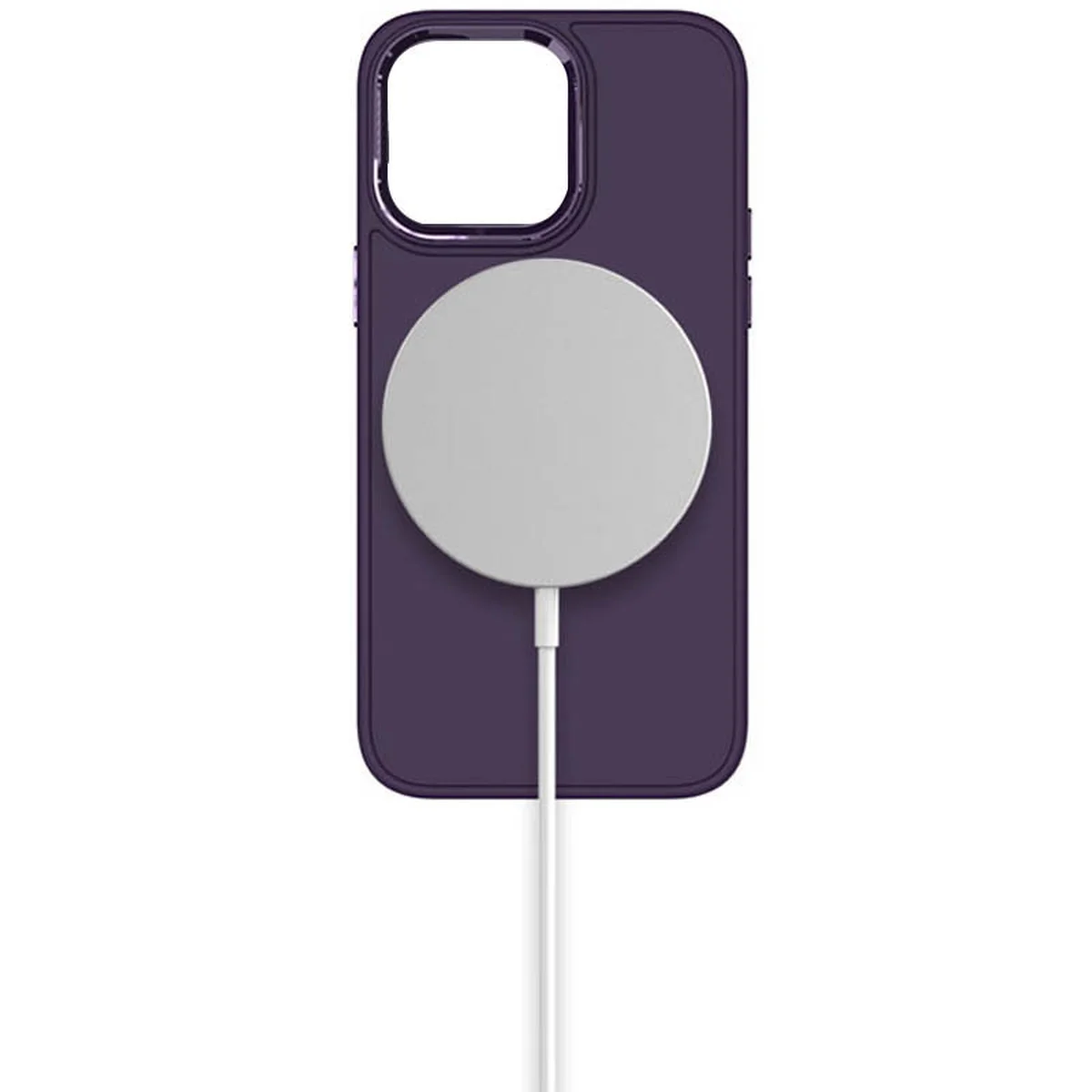 TPU чехол Bonbon Metal Style with MagSafe для Apple iPhone 13 (6.1") Фиолетовый / Dark Purple