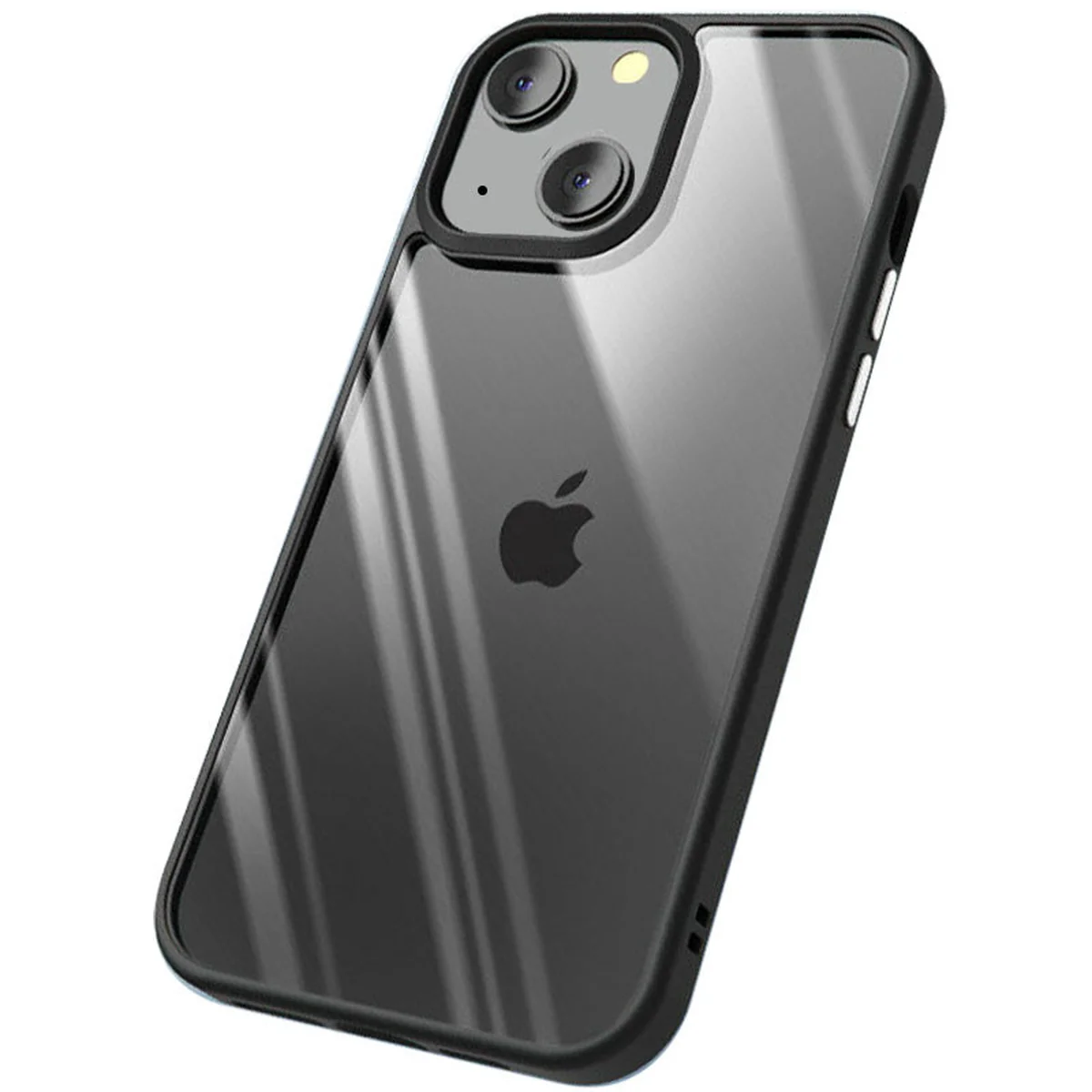 TPU+PC чехол Chrome Buttons для Apple iPhone 13 (6.1") Черный