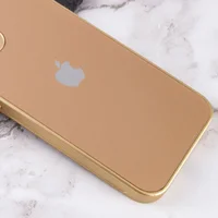TPU+Glass чохол Matte Candy Full camera для Apple iPhone 13 (6.1") Золотий