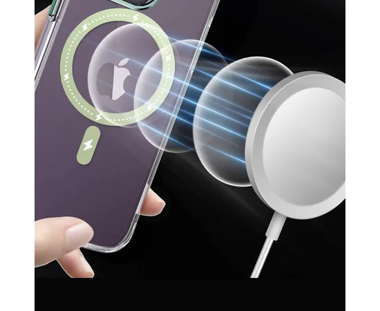 Чохол TPU+PC Colorful with MagSafe для Apple iPhone 13 (6.1") Green